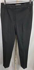 MaxMara Dark Grey Viscose Straight Leg Dress Pants Size 4