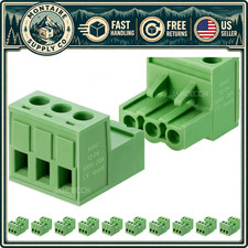 20 Sets 3 Pin 5.08mm PCB Screw Terminal Blocks for Electrical Connections