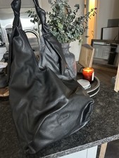 Steve Madden Black Genuine Leather Slouchy Sh...