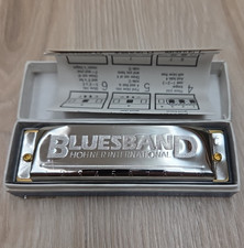 Hohner BluesBand Harmonica Key of C Blues Band Stainless Steel, R7-10 