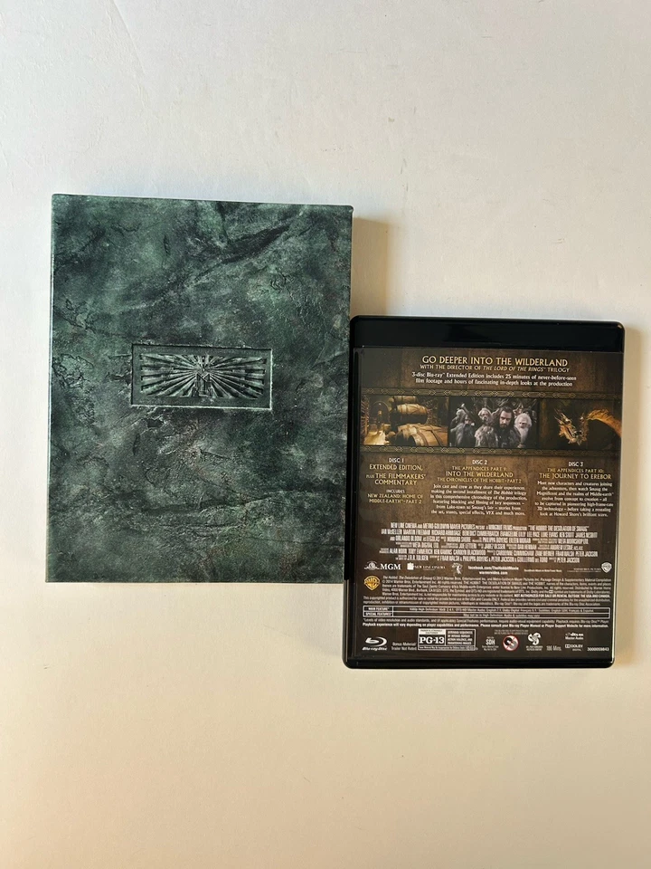 The Hobbit The Desolation of Smaug Extended Edition 3 Blu-ray set with Slipcover - Image 2 of 4