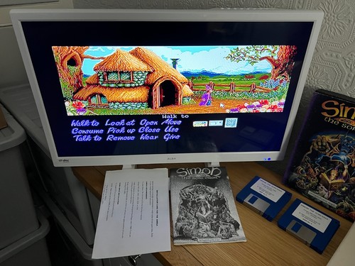 Amiga Simon the Sorcerer Vintage Game - Boxed & Working -👽👾Retro Gift Idea👾👽 - Afbeelding 2 van 24