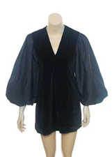 Doen Velvet Mini Dress XS 2 Women's Party Wear Long Sleeve Boho Short NEW 35989