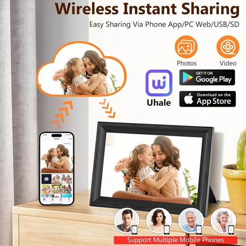 Smart Digital Picture Frame WiFi Send Photos from anywhere16GB Storage Smooth Sy - Picture 3 of 8