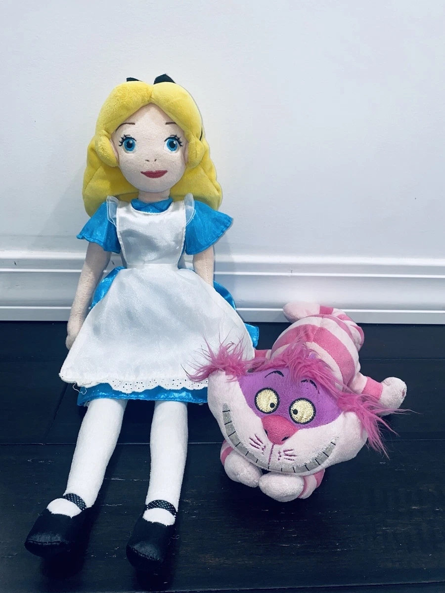 20” Disney Store Plush Alice in Wonderland & Cheshire Cat Bundle Lot Movie  Toys