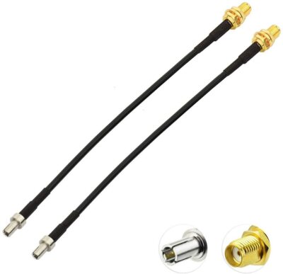 2 x 15cm Low Loss SMA Female to TS9 Male Pigtails Adapter 3G 4G 5G Antenna Cable
