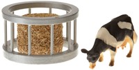 1:32 Kids Globe Farm Feeder Ring With Round Bale & Cow on sale 1:32 Kids Globe Farm Feeder Ring With Round Bale & Cow on sale