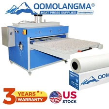 US Stock 220V 39" x 47" Pneumatic Dual Working Table Large Heat Press Machine