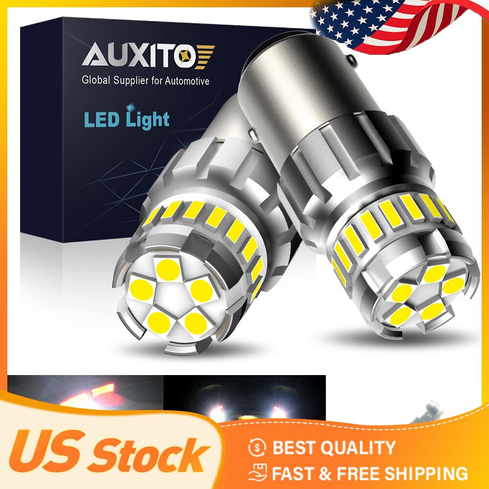 AUXITO 1157 LED Bulb 2400LM 6500K White for Turn Signal Brake Reverse Parking Light