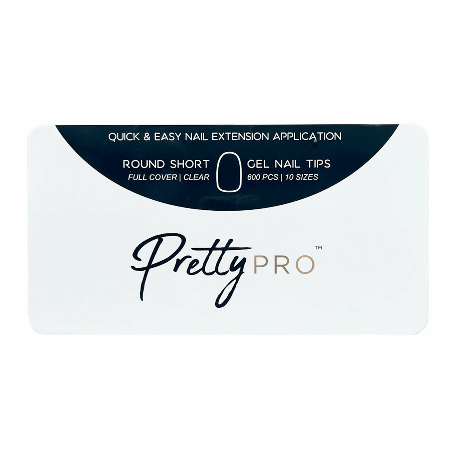Pretty Pro False Nail Soak Off Gelly Tips - Round & Short (600 Pieces) (41403)