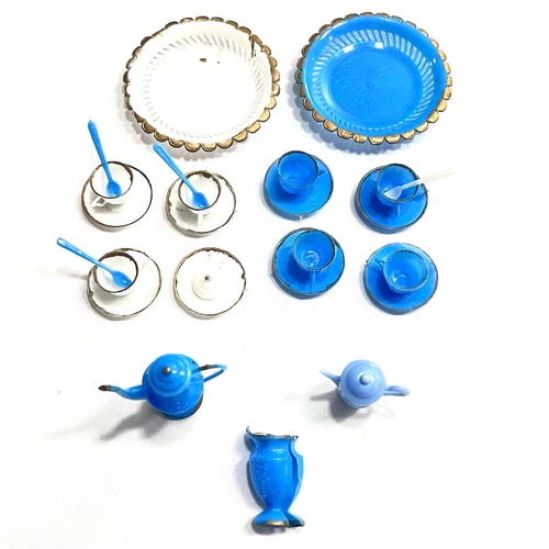 Vintage 1960sBarbie CLONE Dishes Tea Party Set Spoons Plates Saucers 28 Pieces🥣