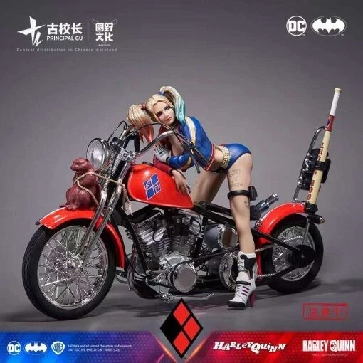 Figurine Harley Quinn Suicide Squad + Motocycle Univers DC Comics officiel GU - Photo 1/4