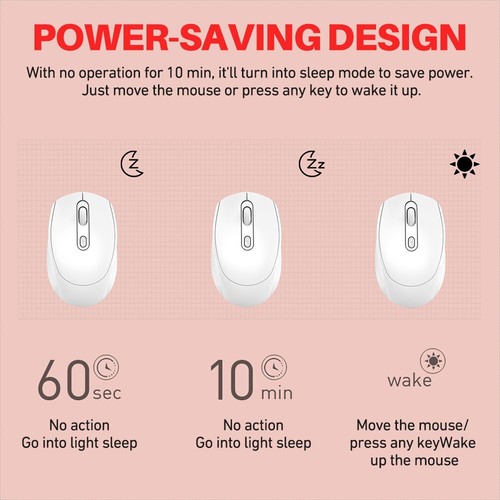 USB 2.4G Wireless Bluetooth 5.2 Optical Mini Slim Mouse Silent 1600 DPI PC Mice - Picture 10 of 24