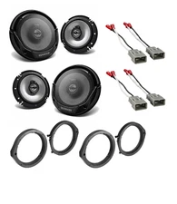 6.5 inch Front & Rear Door Car Speakers with Speaker Adapter Kit & Speaker