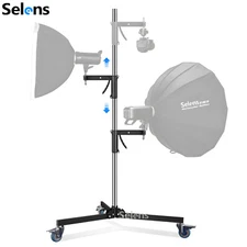 Selens 8ft Heavy Duty Light Stand Tripod Photography Pistol Grip with Wheels