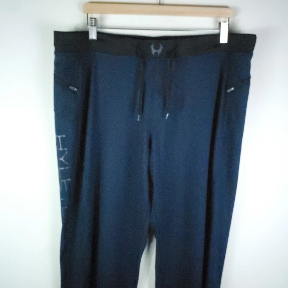 Hylete Joggers Mens XXL Blue Flexion Performance Tapered Gym Athleisure - Image 3 of 4