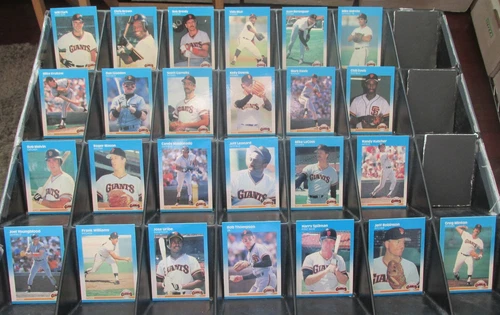SAN FRANCISCO GIANTS 1987 FLEER GLOSSY TEAM SET (264-288) WILL CLARK ROOKIE NRMT