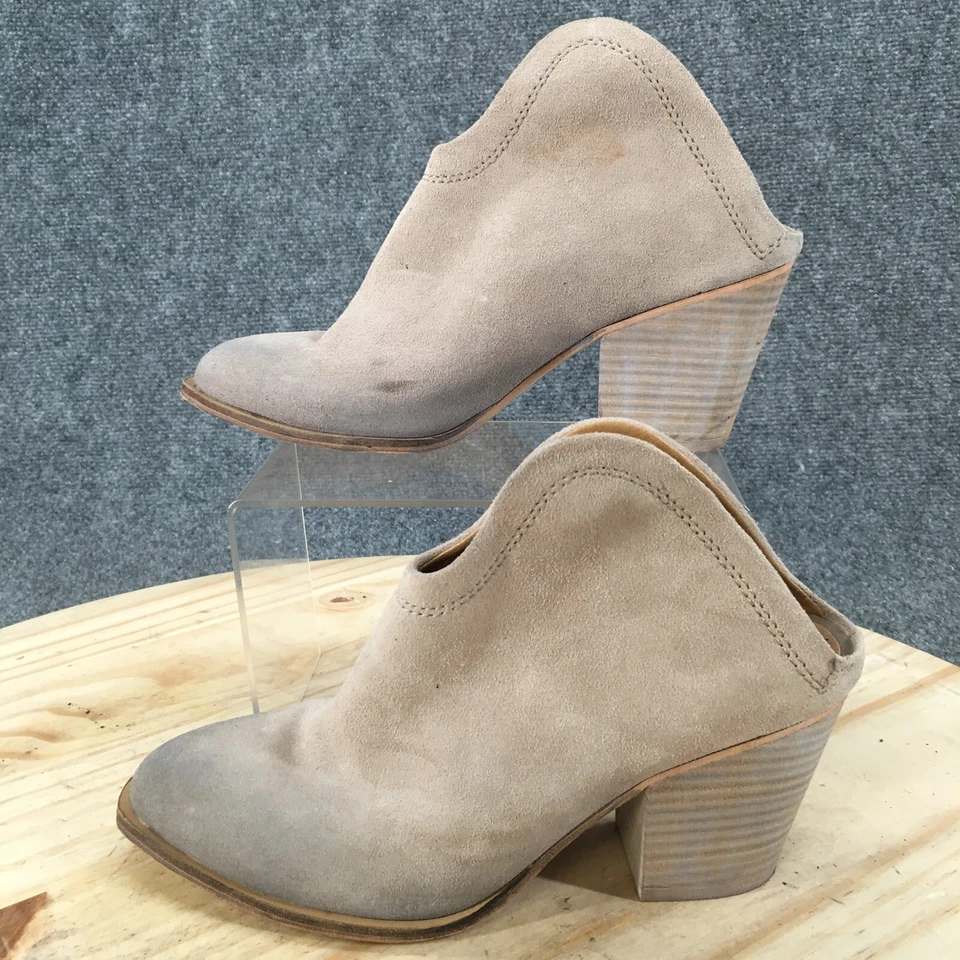 Botas de lavandería chinas para mujer 8,5 M Kelso botines al tobillo gris gamuza tacones altos Foto 2 de 4