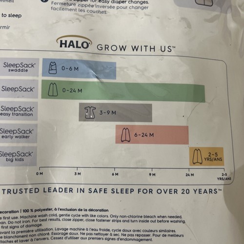 NEW Halo Sleep Sack Swaddle Micro Fleece Cream Newborn Birth-3 Mos TOG 3.0 - Bild 11 von 16