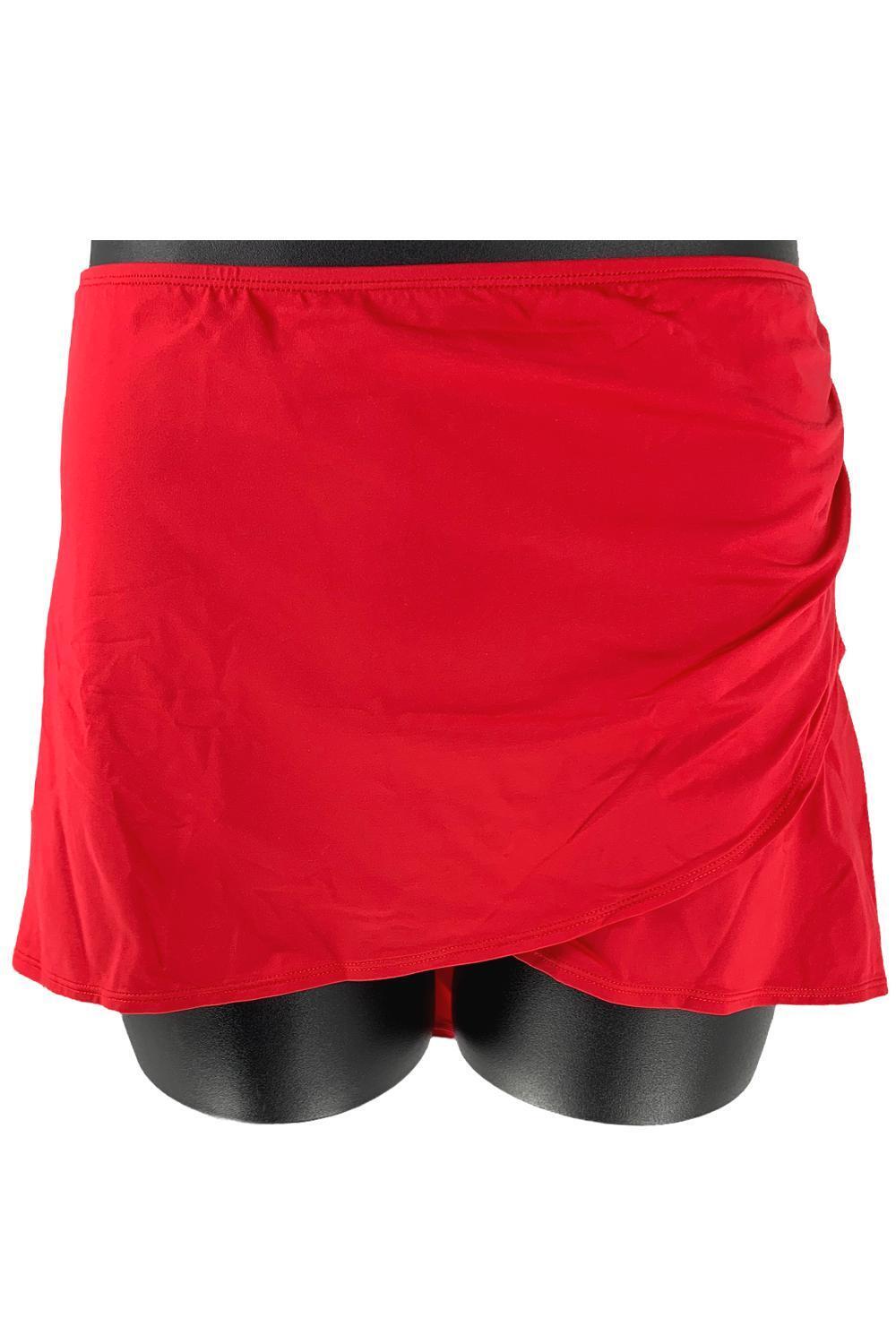 Верхняя плавательная юбка из искусственной кожи с оборками Jantzen, красная
