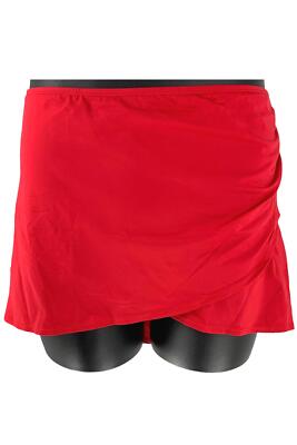 Jantzen Ruched Faux Wrap Swim Overskirt Red