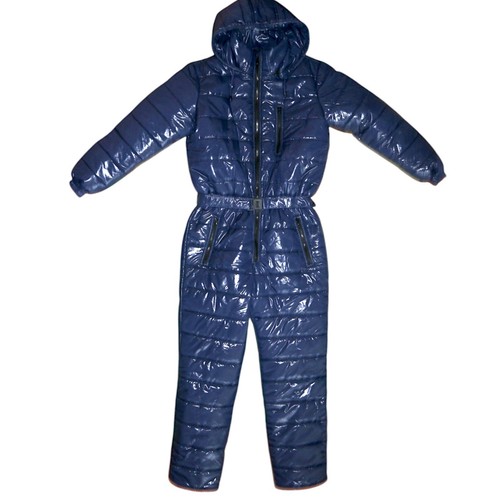 Glanznylon shiny Overall PK Suit Schneeoverall Dunkelblau 2XL 15 mm Füllung - Bild 2 von 3