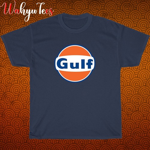 Neu Gulf Oil Logo schwarz/grau/marine/weiß Gr. S-5XL Unisex T-Shirt - Bild 2 von 8
