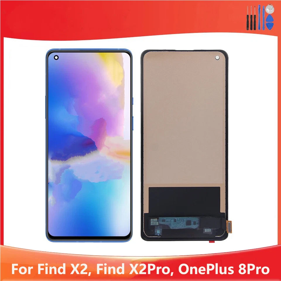For Find X2/Find X2Pro/OnePlus 8Pro LCD TFT Display Touch Screen Digitizer Parts - Image 2 of 4