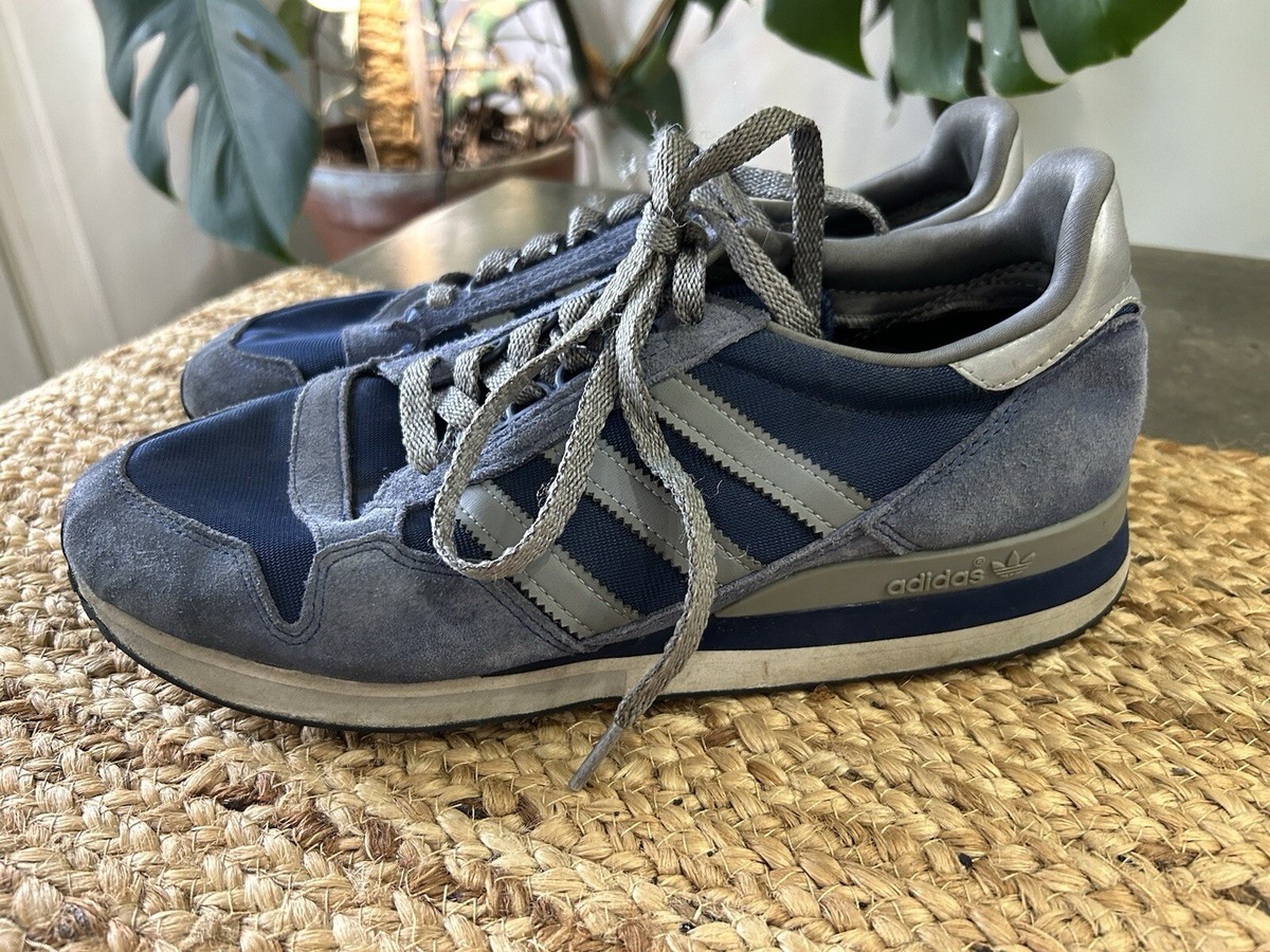 Adidas Originals ZX 500 Blue Gray Shoes Size 9 FW2812 Laces Adidas Originals ZX 500 Blue Gray Shoes Size 9 FW2812 Laces