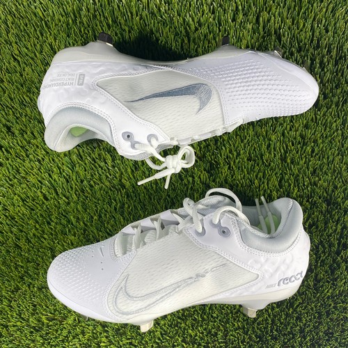 Nike Hyperdiamond 4 Elite White Grey Softball Cleat CZ5917-100 Womens Size 9 New - Picture 3 of 9