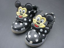 Unbranded Size 8 Baby Girls Black Mickey Mouse Flat Boots 2G