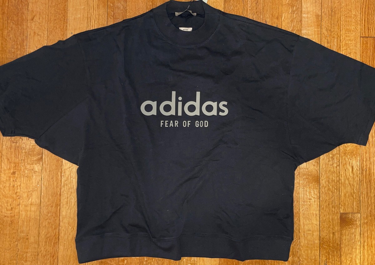 Adidas x Fear of God (FOG) Heavy Jersey 3/4 Mock Tee LARGE Adidas x Fear of God (FOG) Heavy Jersey 3/4 Mock Tee LARGE