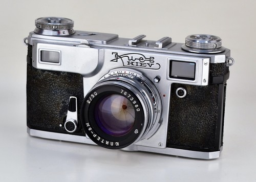 1976 SOVIET USSR "KIEV-4A" FILM CAMERA + JUPITER-8M LENS, CLAD - Picture 2 of 12