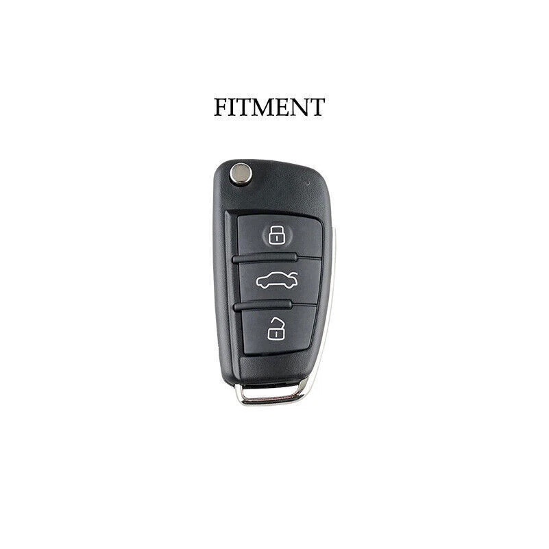 Zinc Alloy Silicne Car Key Fob Case Cover For Audi A1 A3 A4 A6 Q3 Q7 TT S1 S3 RS Foto 2 de 4