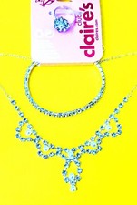 Club Claire's Necklace Bracelet Ring 3 Piece Set Girls Jewelry Youth Rhinestone