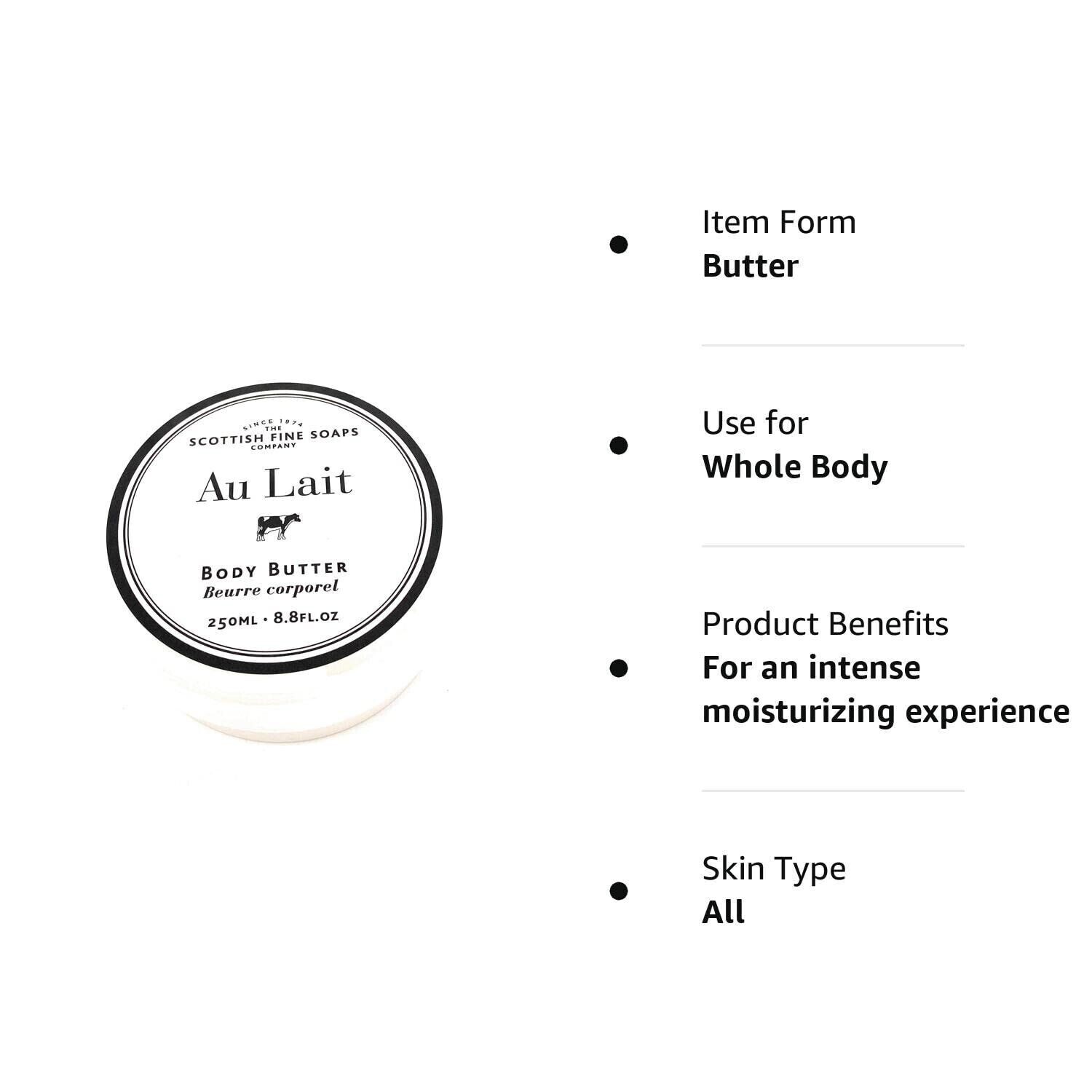 Scottish Fine Soaps Company Au Lait Body Butter Beurre Corporel 250 ml 8.8 fl oz