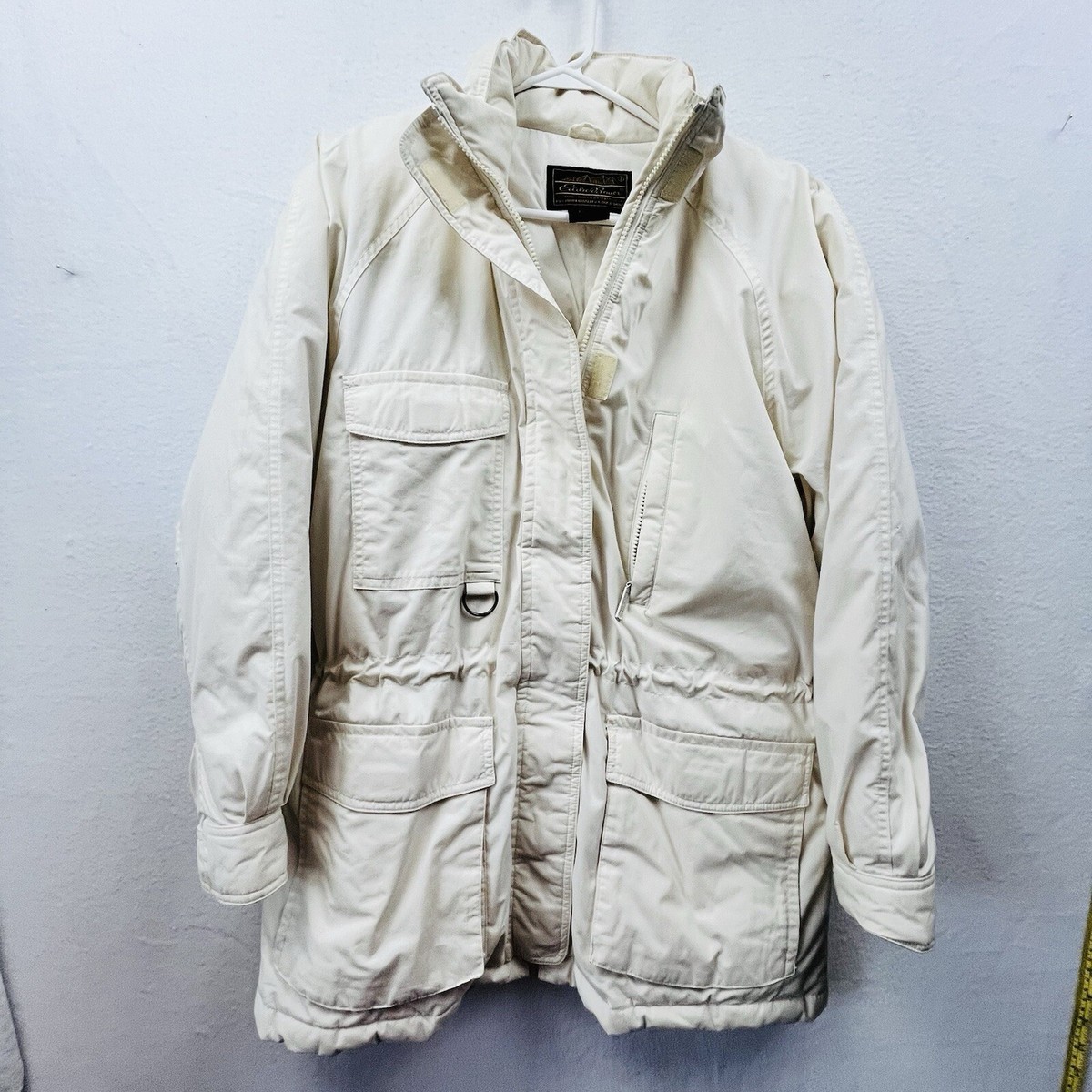 Vintage Women's Eddie Bauer Goose Down Puffer Jacket Ivory size M