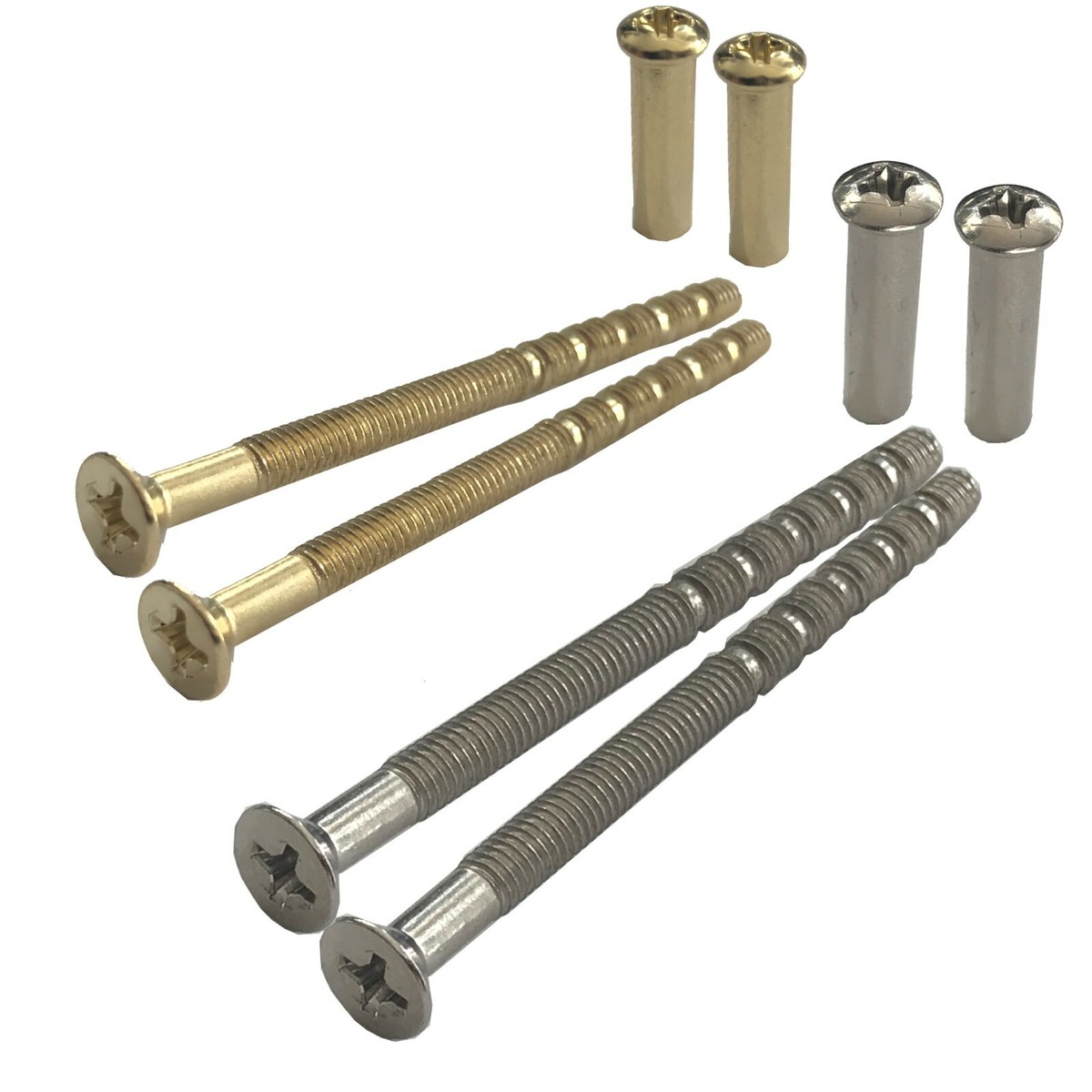 VooGenzek 20 Pezzi Viti Per Maniglia Della Porta M3, Viti Di Collegamento Con Manicotti, Viti Di Fissaggio Per Maniglie In Placcato Nickel M4, Per Porte, Maniglie, Armadietti, Cassetti