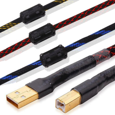 HIFI audio USB Cable DAC USB-B Type A-B Copper Silver Plated A-B usb cable