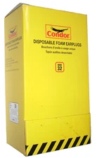 Condor Disposable Ear Plugs Case of 200 Pr Orange Noise Reduction 32dB Indiv Pkg