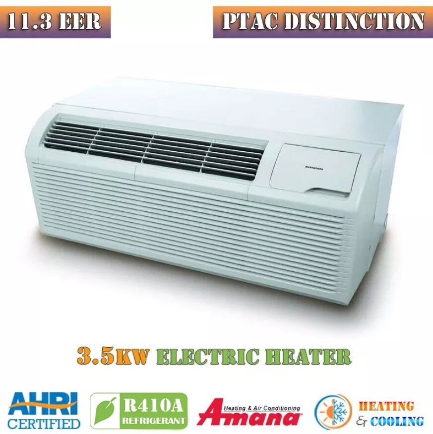 Amana PTAC Air Conditioner Distinction 9.2K BTU Cooling w/ 3.5kW Electric Heater