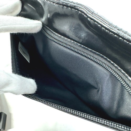 BURBERRY 8028160 logo BRUMMELL HOSEFEY Waist Pouch Cross body bag Black/White - Picture 7 of 10