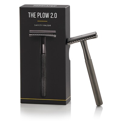 MANSCAPED  The Plow  2.0 Premium Single Blade Double-Edged Safety Face Razor