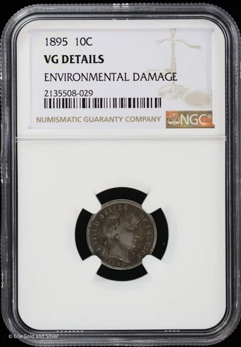 1895 10C Barber Dime NGC VG Details | Very Good