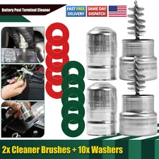 Car Battery Post Terminal Cleaner Dirt Corrosion Brush Hand Protector Tool  Kits