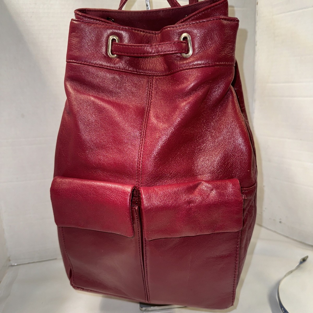 Wilsons Studio Pelle Burgundy Soft Leather Backpack | eBay display picture 3