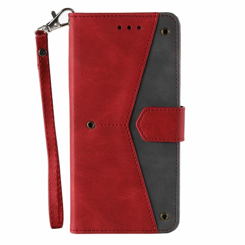 Strap Splice Leather Flip Wallet Phone Case For iPhone 16 15 14 11 12 13 Pro Max - Picture 59 of 64