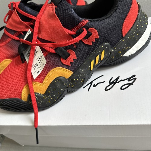 Adidas Trae Young 1 Hawks Basketball Shoes Red Gold GY3772 Men Sz 11.5 - Picture 8 of 24
