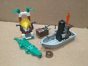 LEGO 7410 Jungle River near complete Missing Minifig & 1pc Dynamite, w/ Manual