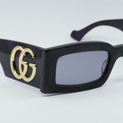 Gucci Square Spotted Purple & Green Havana‎ Sunglasses GG1425S-003 NEW GG1425S 003 GUCCI HAVANA PURPLE AND GREEN SUNGLASSES  main image 2